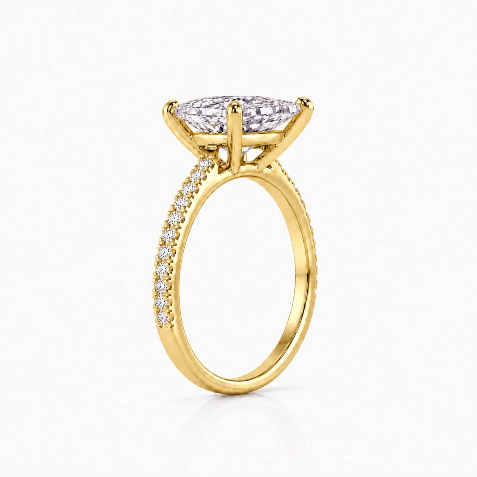 Grace Micro pavé Eternity Lab Diamond Ring - Yellow