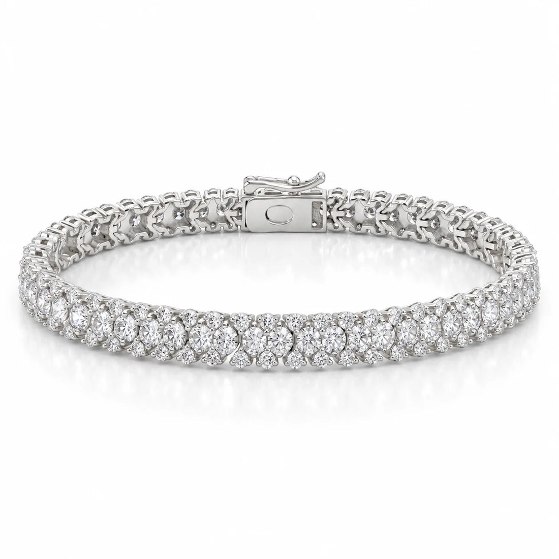 Royal Garland Lab-Grown Diamond Tennis Bracelet - White Gold