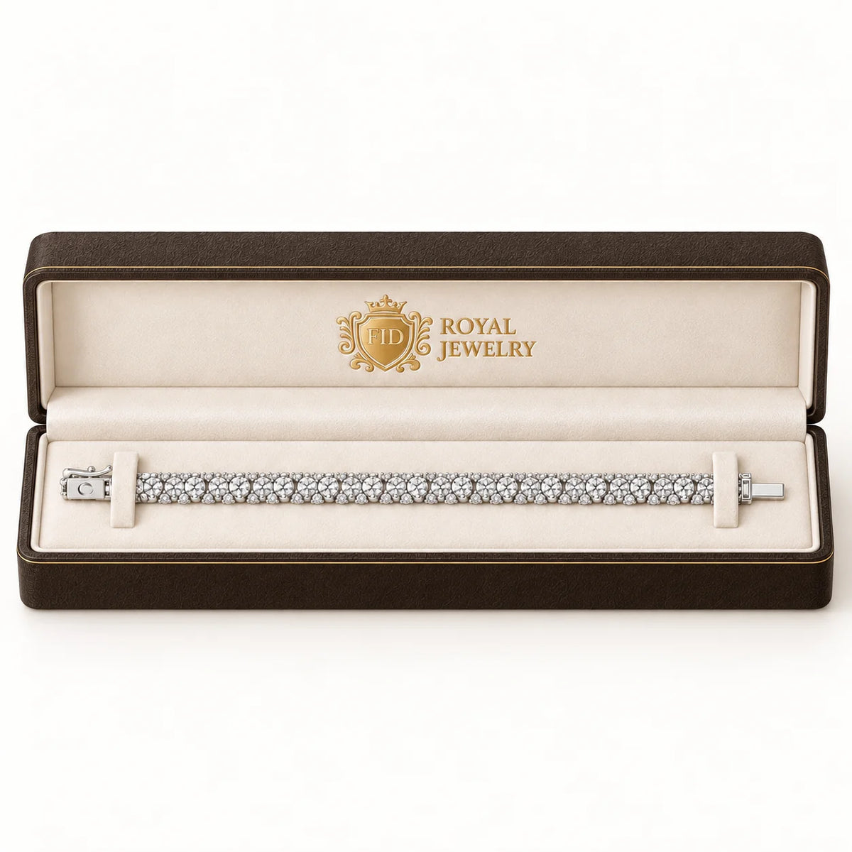 Royal Garland Lab-Grown Diamond Tennis Bracelet in 18K White Gold - White Gold