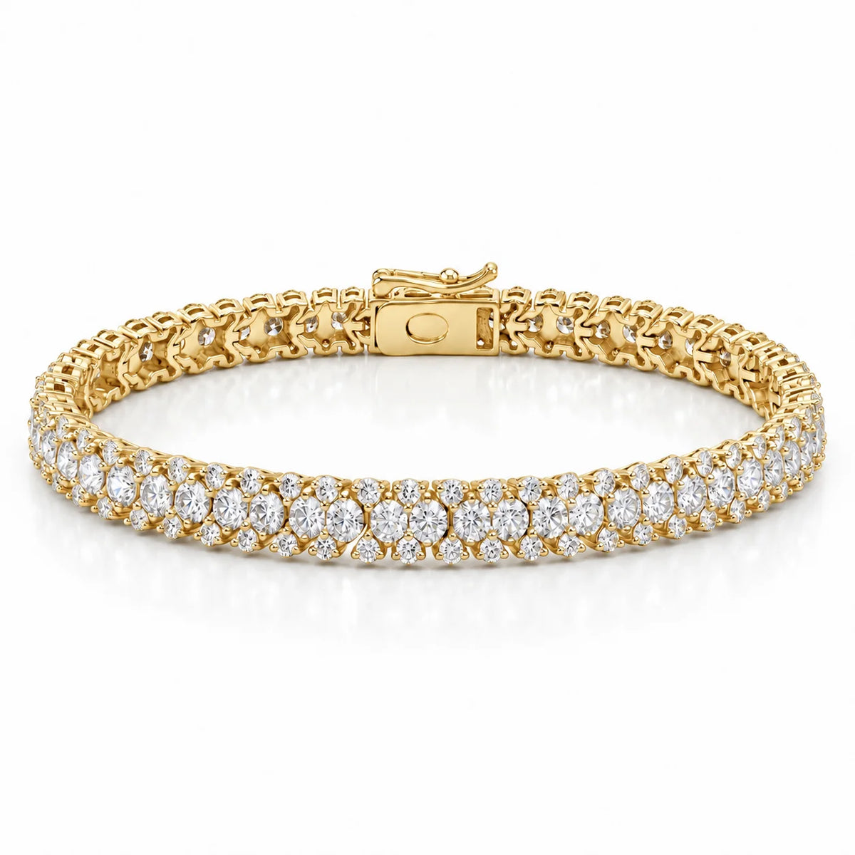 Royal Garland Lab-Grown Diamond Tennis Bracelet in 18K White Gold - Yellow Gold