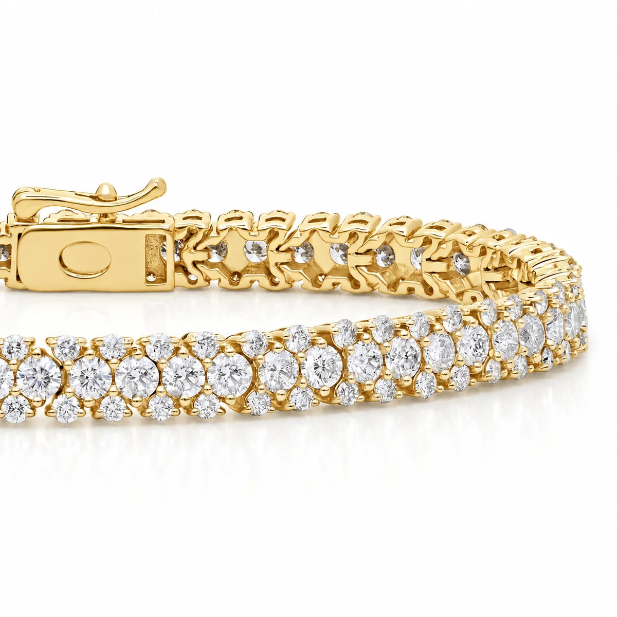 Royal Garland Lab-Grown Diamond Tennis Bracelet in 18K White Gold - Yellow Gold