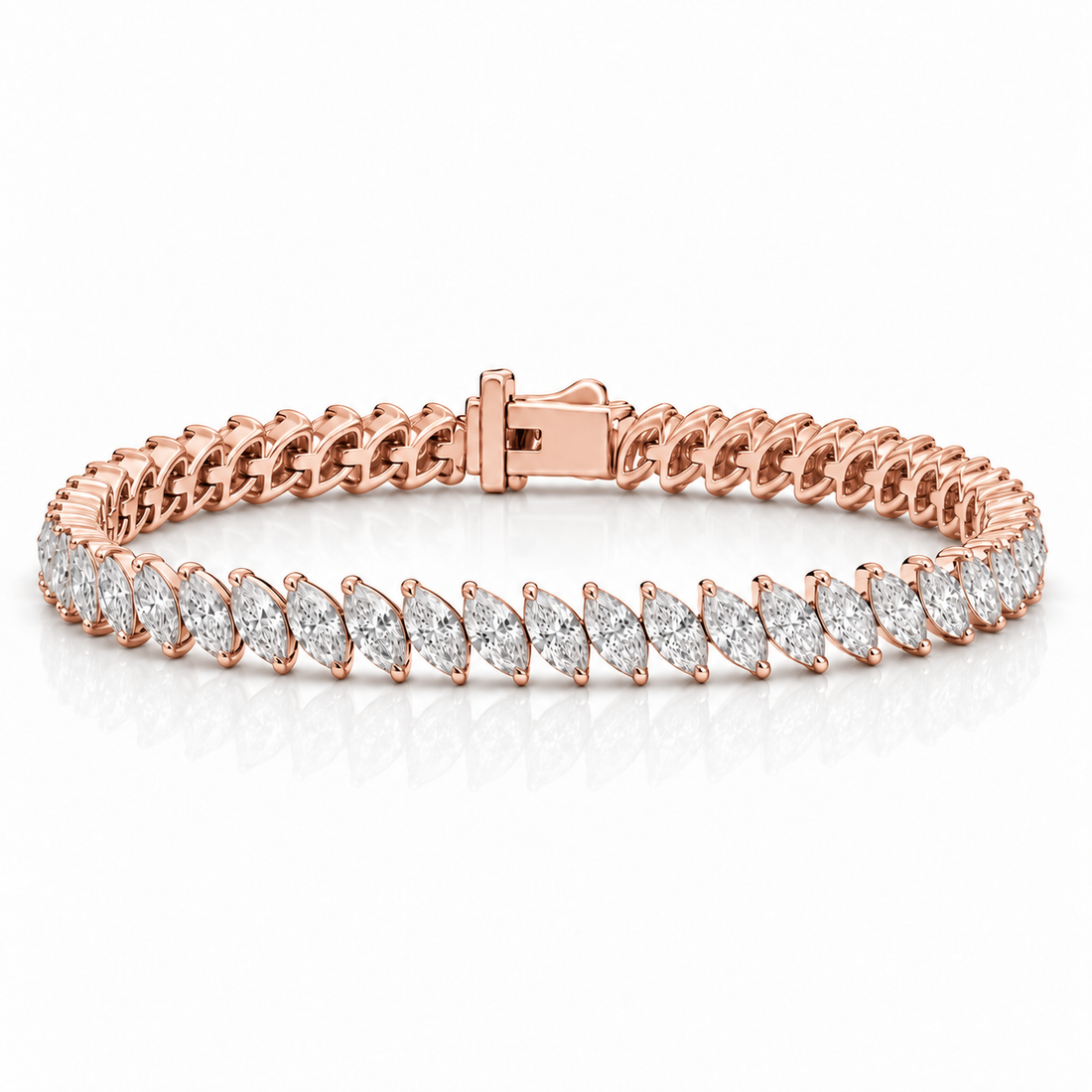 Royal Marquise Lab-Grown Diamond Tennis Bracelet - Rose Gold