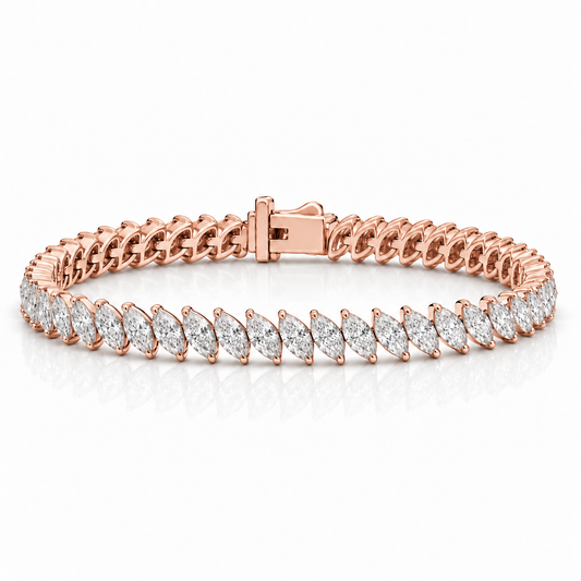 Royal Marquise Lab-Grown Diamond Tennis Bracelet - Rose Gold