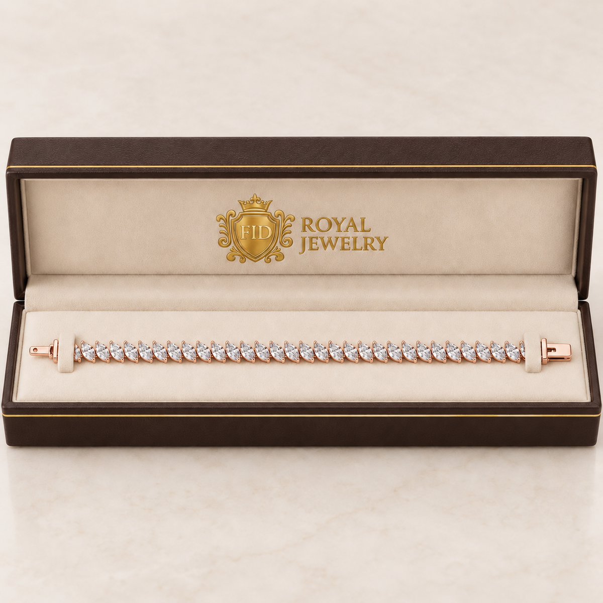 Royal Marquise Lab-Grown Diamond Tennis Bracelet - Rose Gold