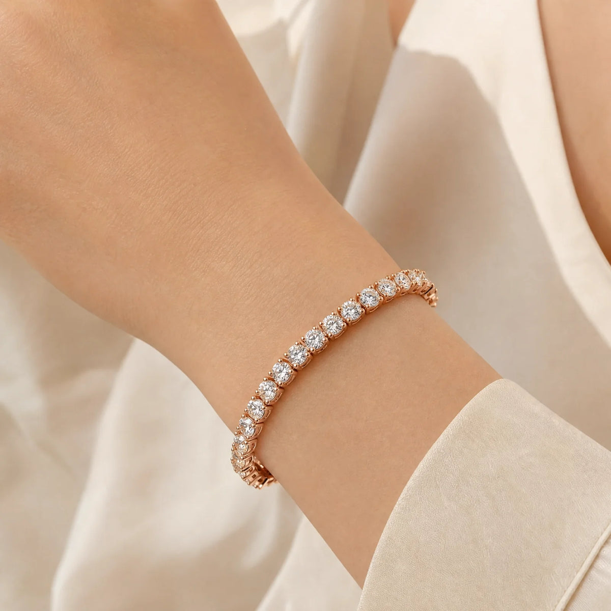 Royal Riviera Lab-Grown Diamond Tennis Bracelet - Rose Gold