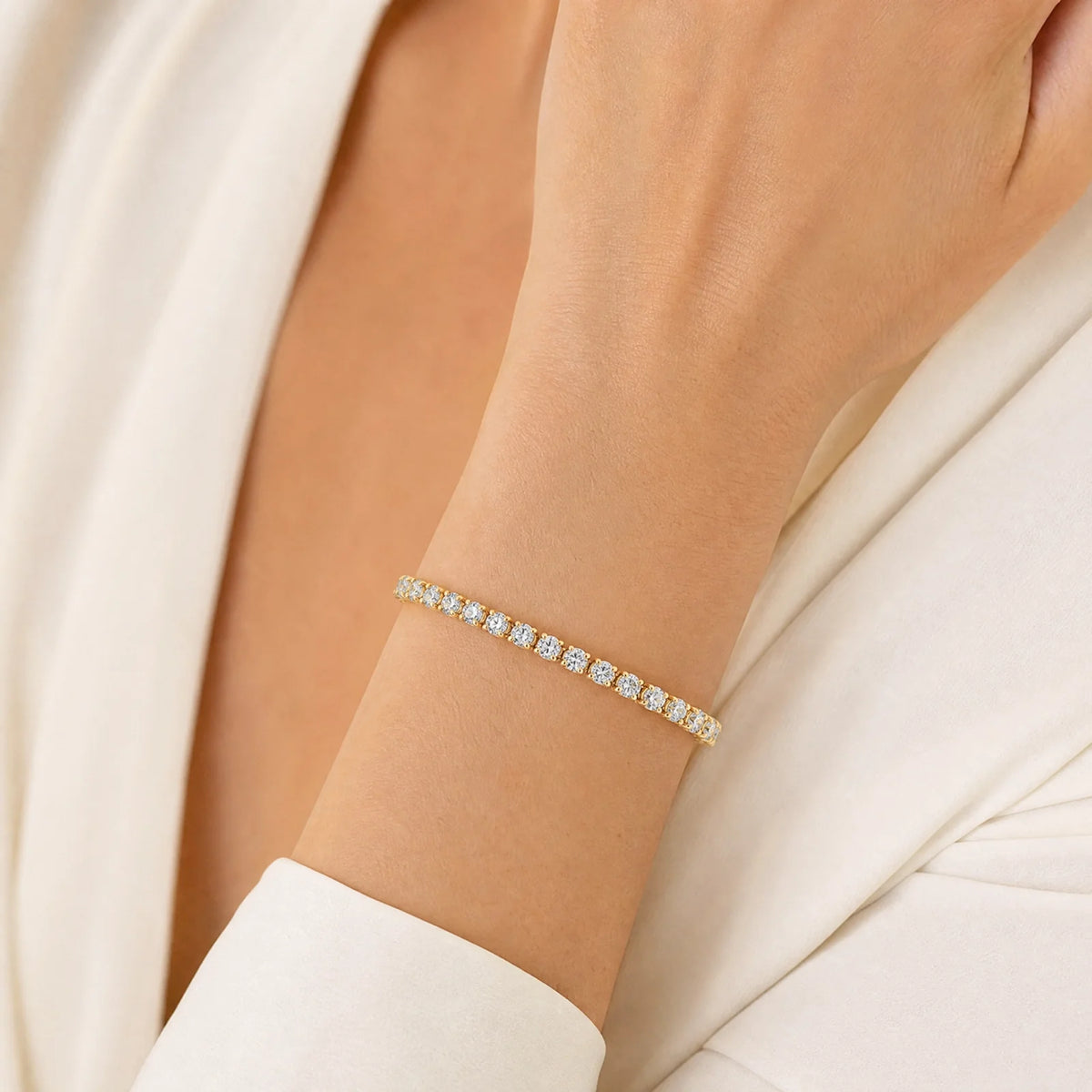 Royal Riviera Lab-Grown Diamond Tennis Bracelet - Yellow Gold