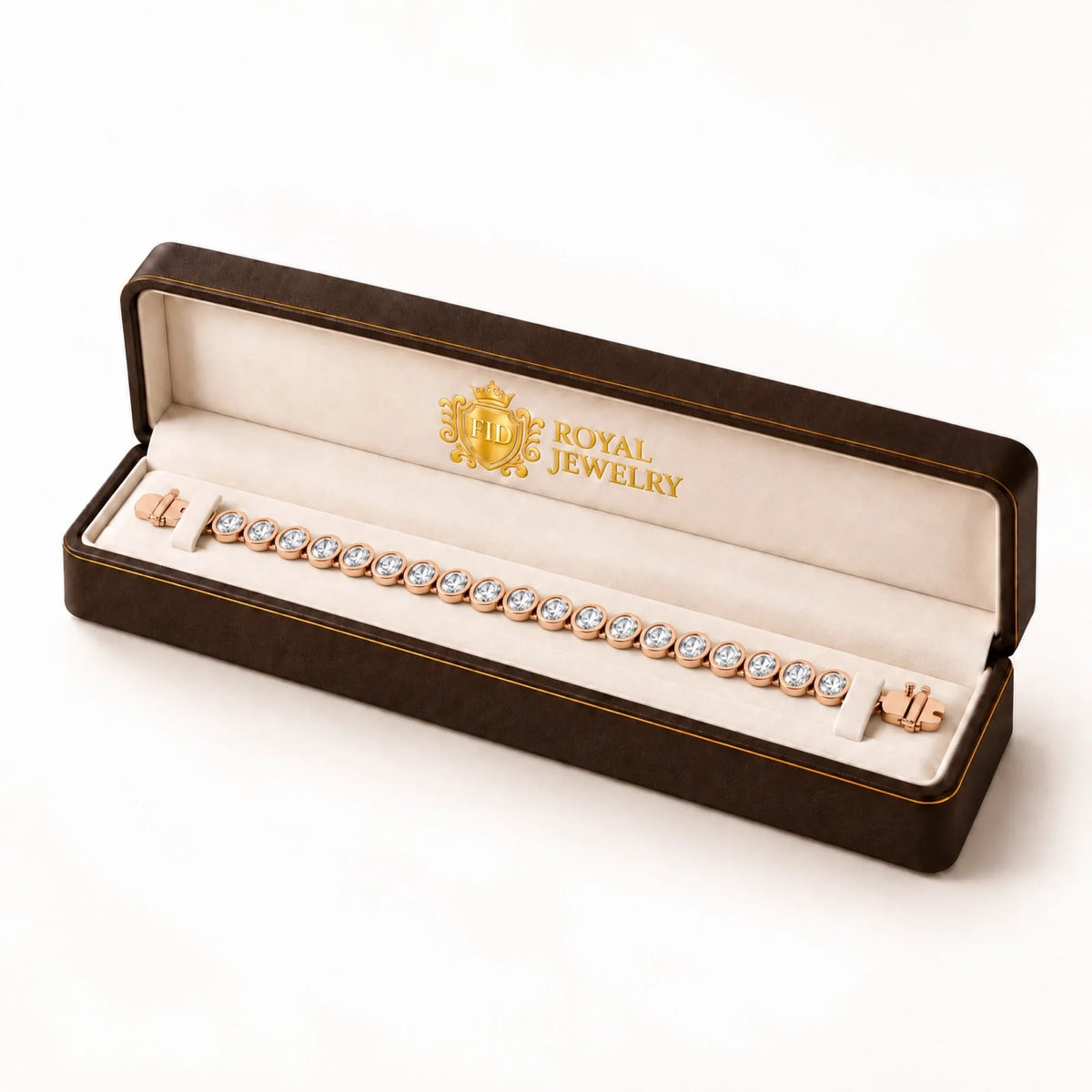 Royal Collet Lab-Grown Diamond Tennis Bracelet - Rose Gold