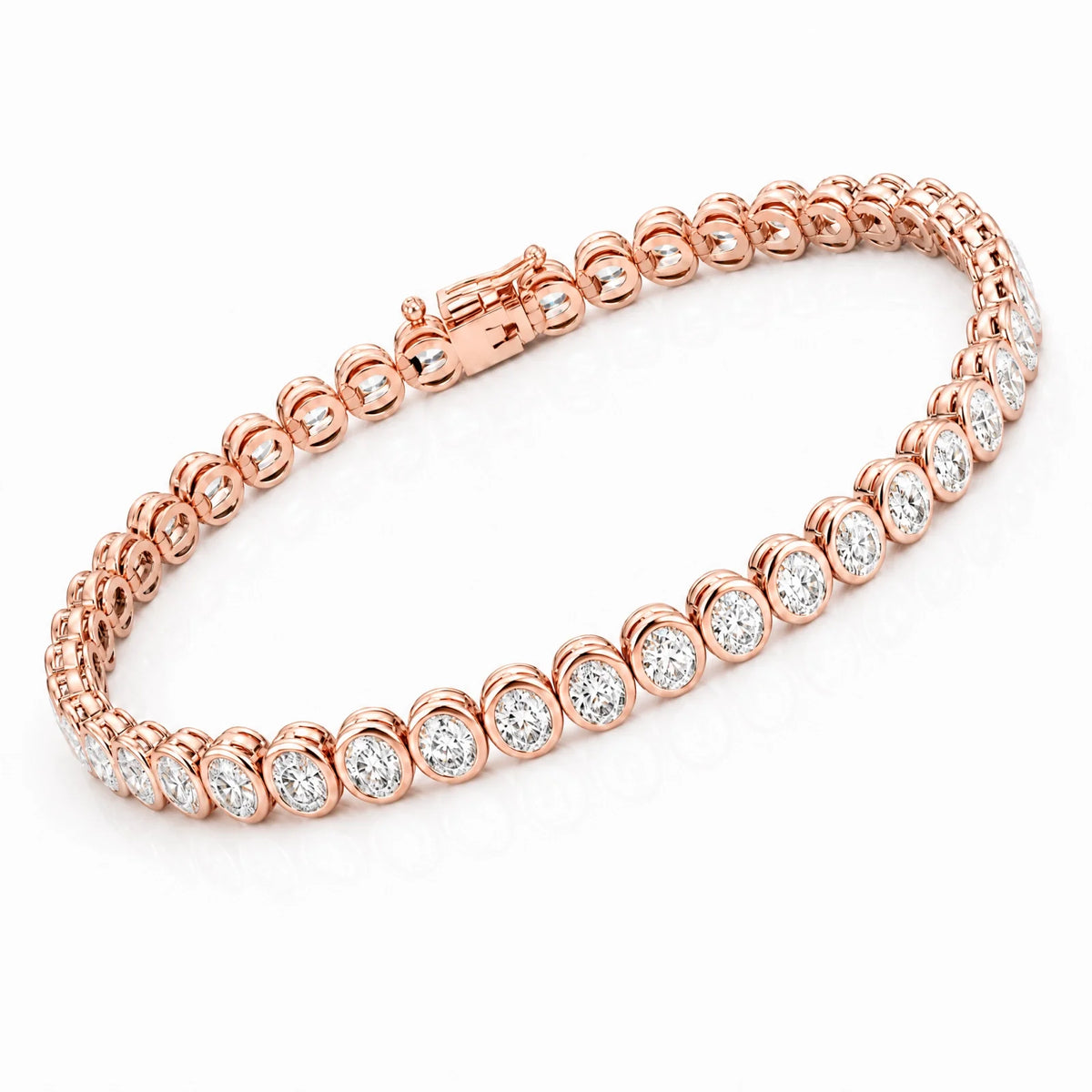 Royal Collet Lab-Grown Diamond Tennis Bracelet - Rose Gold