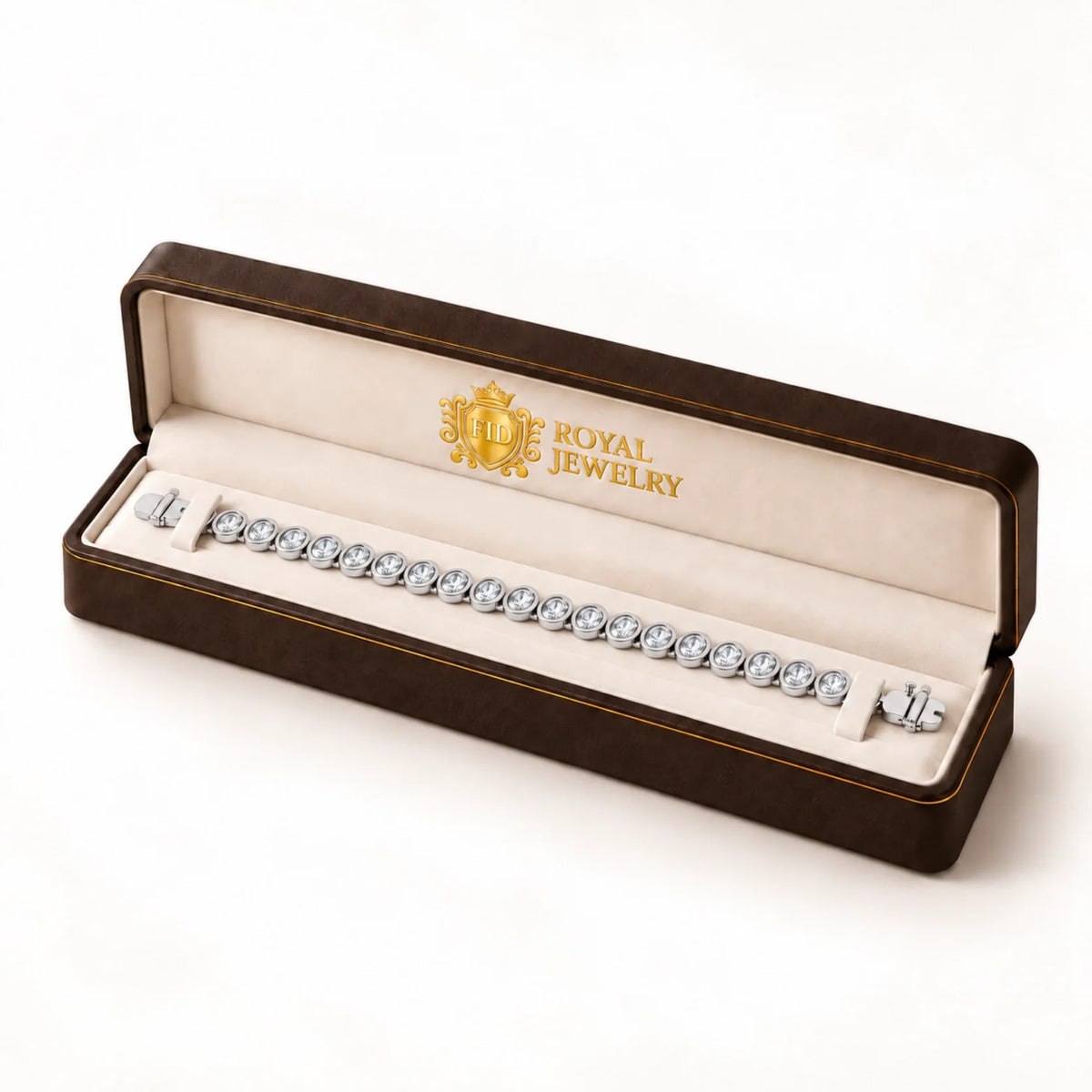 Royal Collet Lab-Grown Diamond Tennis Bracelet - White Gold