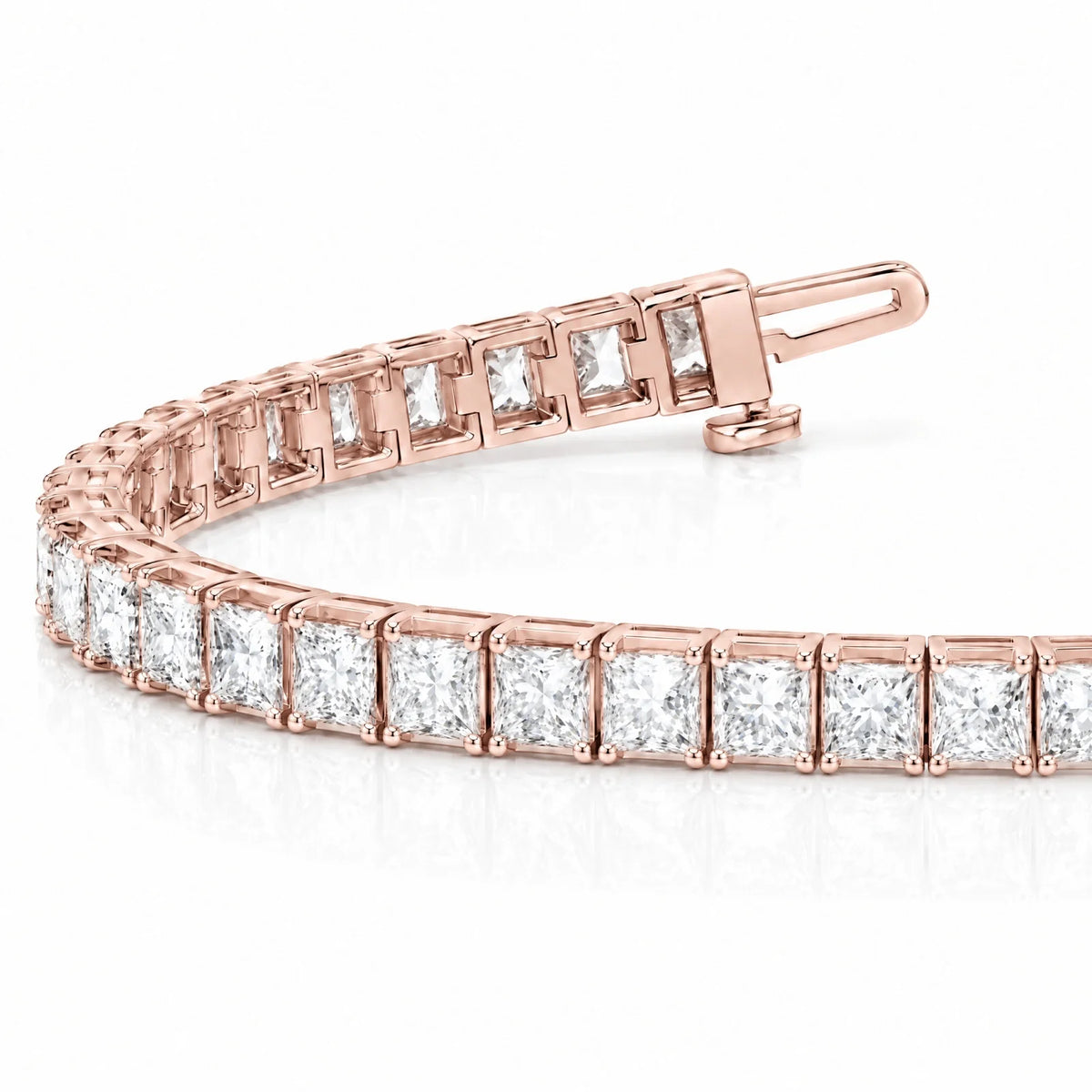 Royal Carré Lab-Grown Diamond Tennis Bracelet - Rose Gold