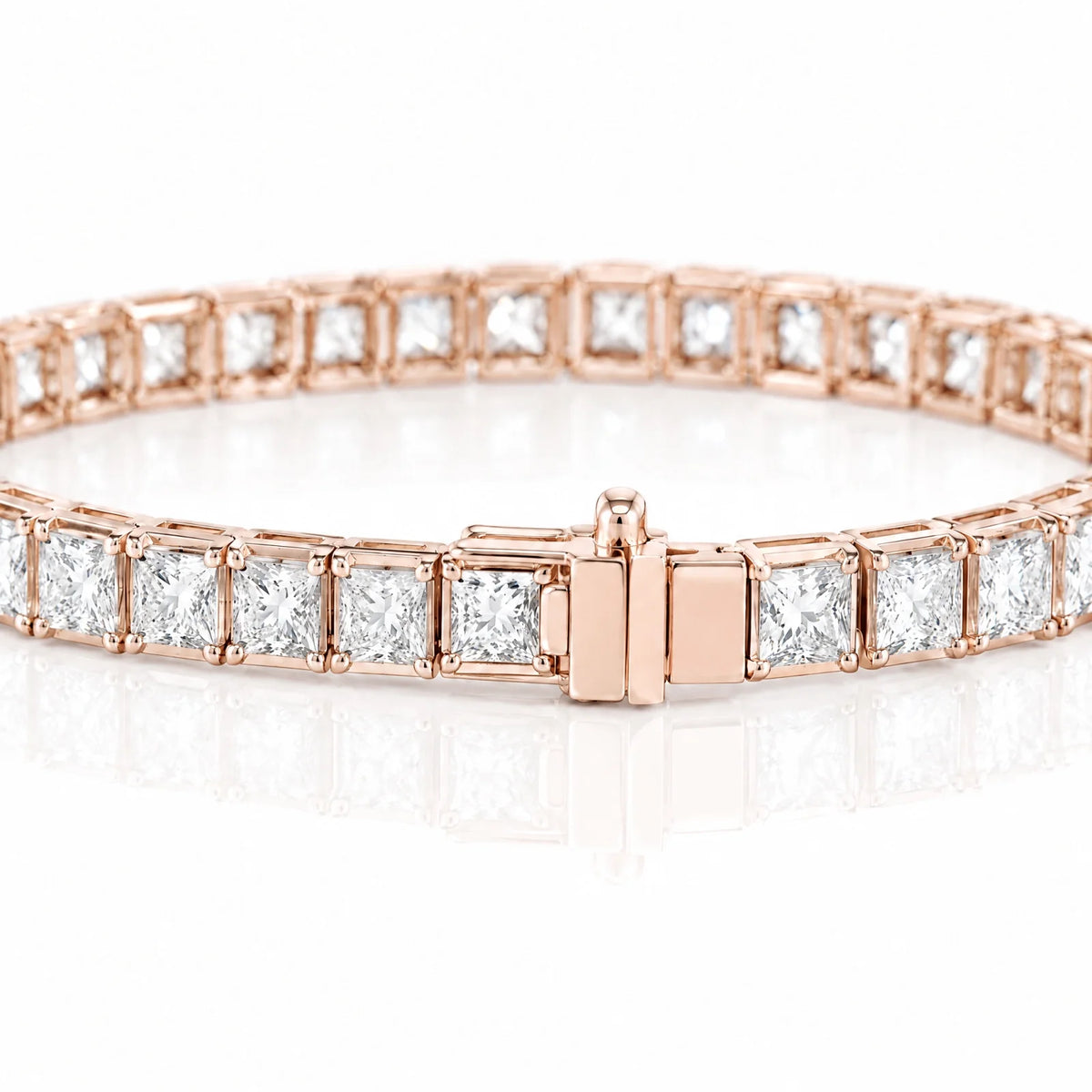 Royal Carré Lab-Grown Diamond Tennis Bracelet - Rose Gold