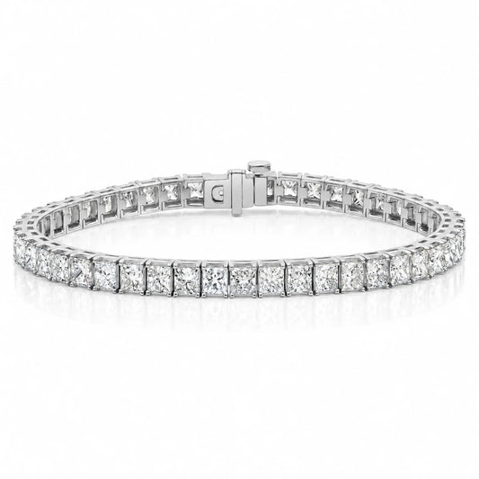 Royal Carré Lab-Grown Diamond Tennis Bracelet - White Gold