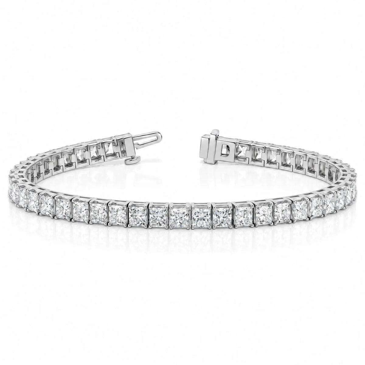 Royal Carré Lab-Grown Diamond Tennis Bracelet - White Gold