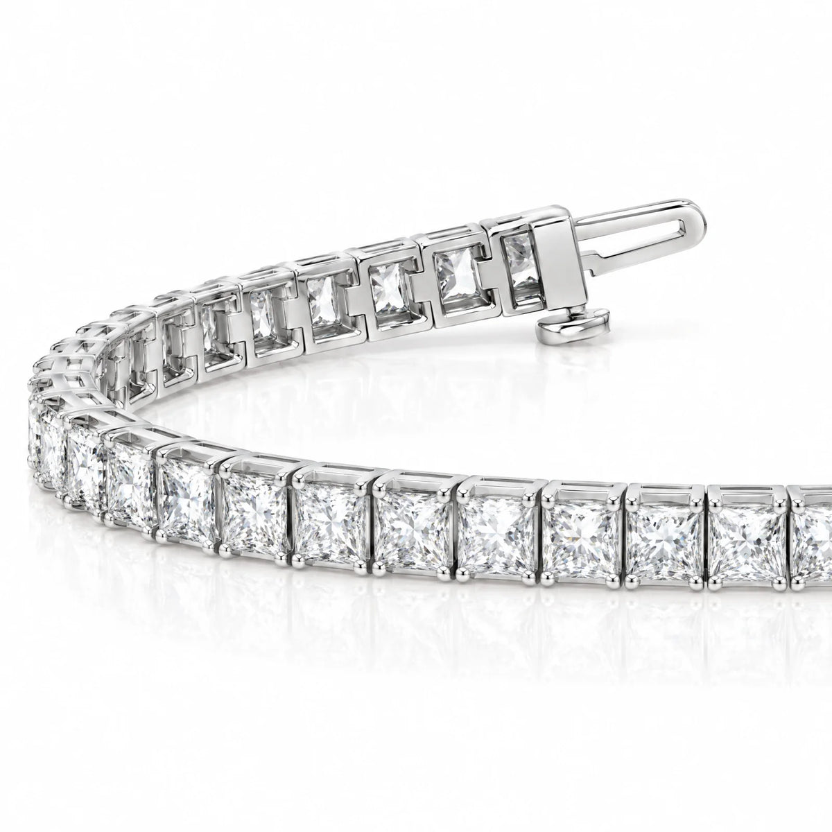 Royal Carré Lab-Grown Diamond Tennis Bracelet - White Gold