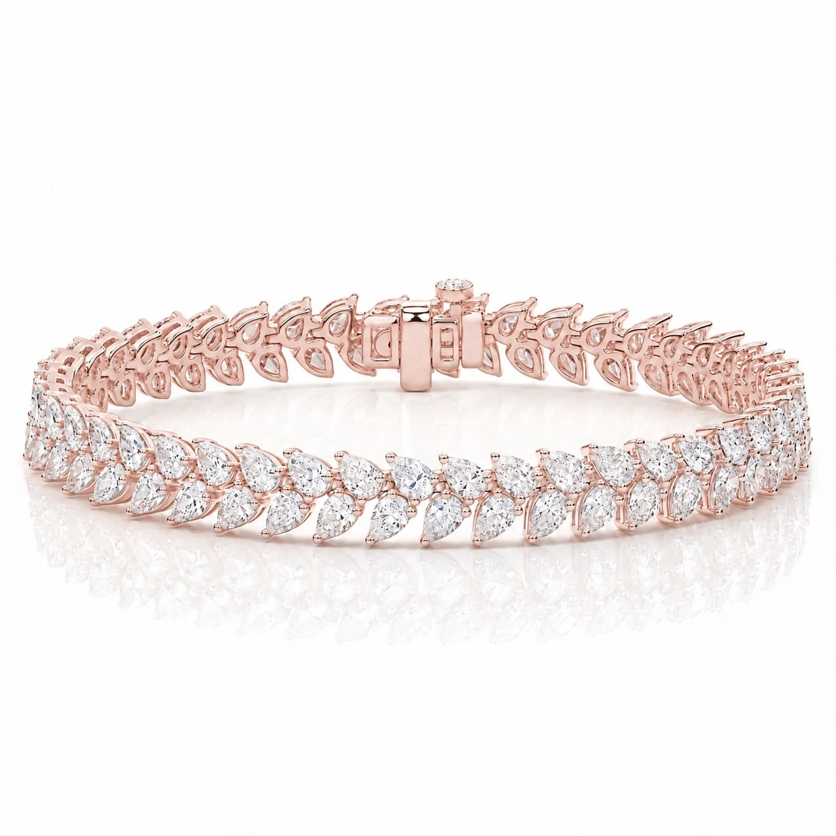 Royal Larme Lab-Grown Diamond Tennis Bracelet - Rose Gold