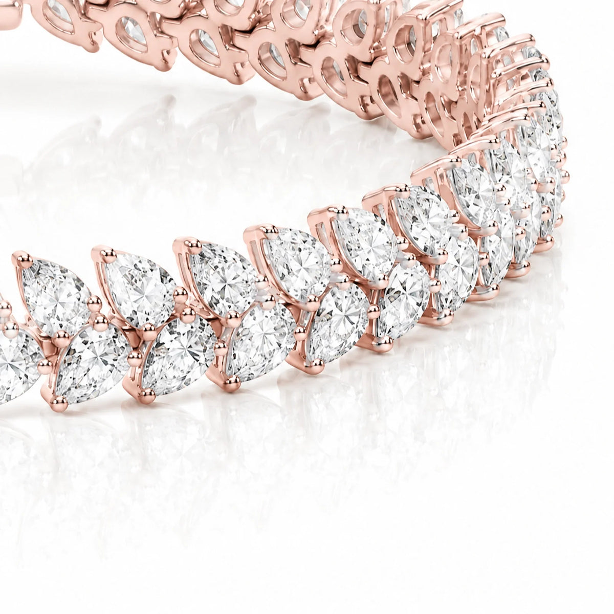 Royal Larme Lab-Grown Diamond Tennis Bracelet - Rose Gold