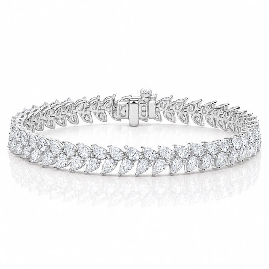 Royal Larme Lab-Grown Diamond Tennis Bracelet - White Gold