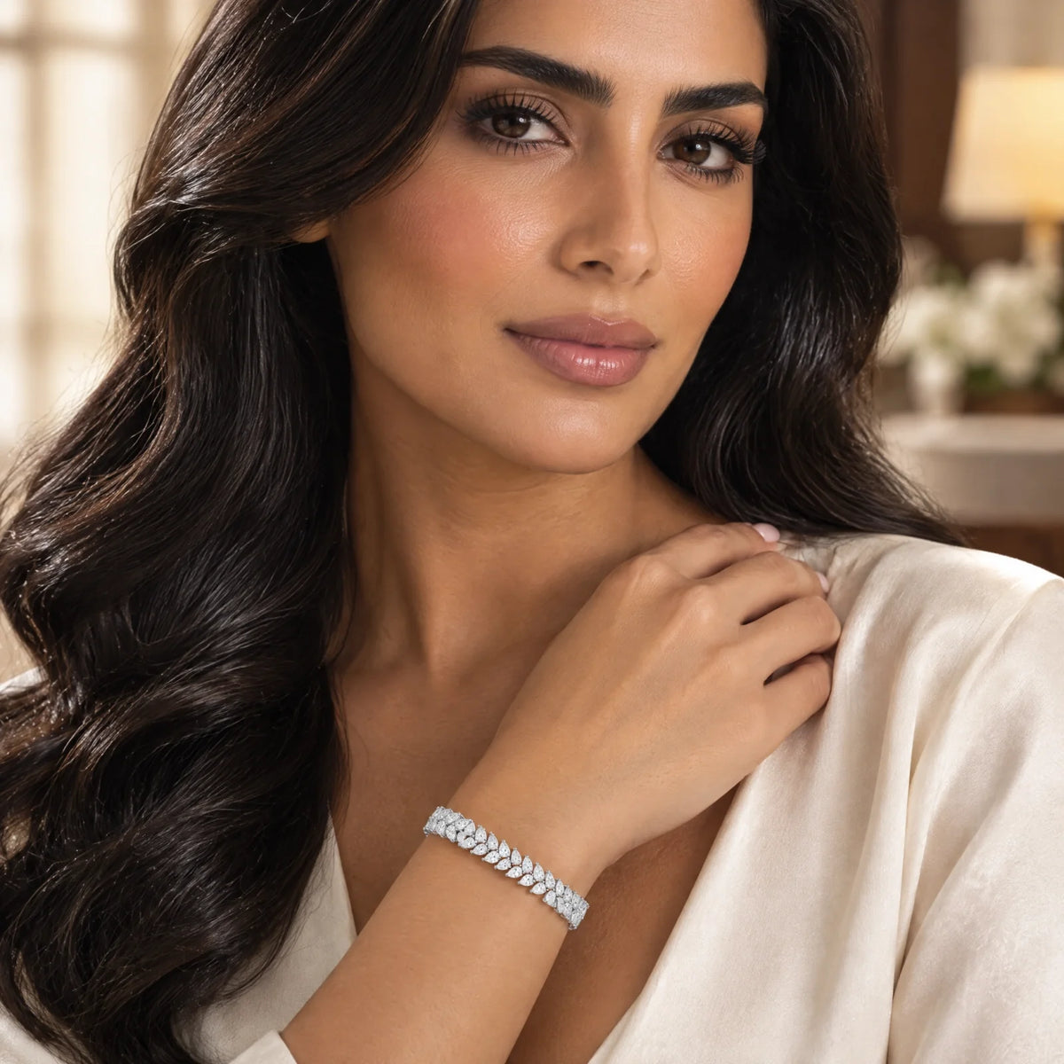 Royal Larme Lab-Grown Diamond Tennis Bracelet - White Gold