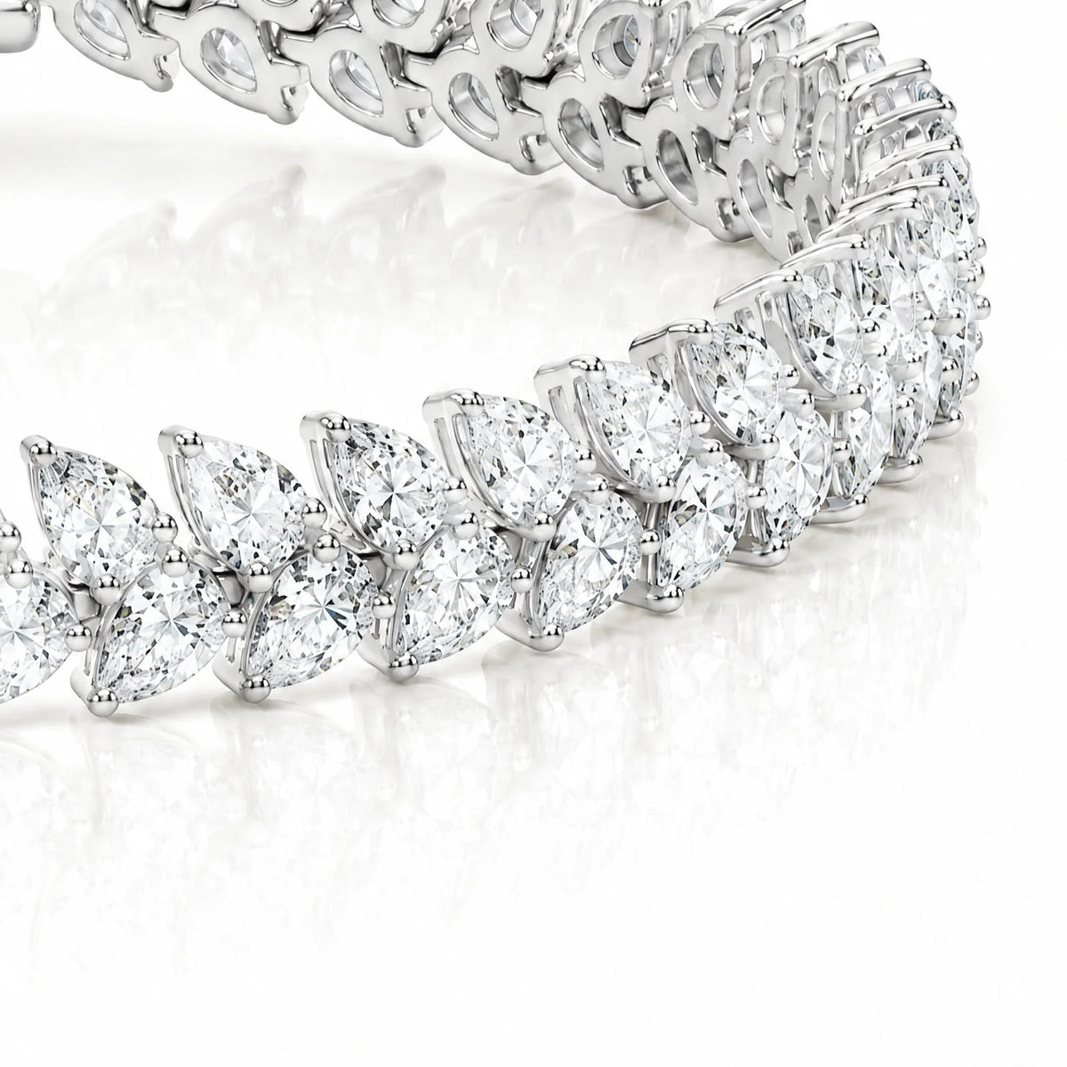 Royal Larme Lab-Grown Diamond Tennis Bracelet - White Gold