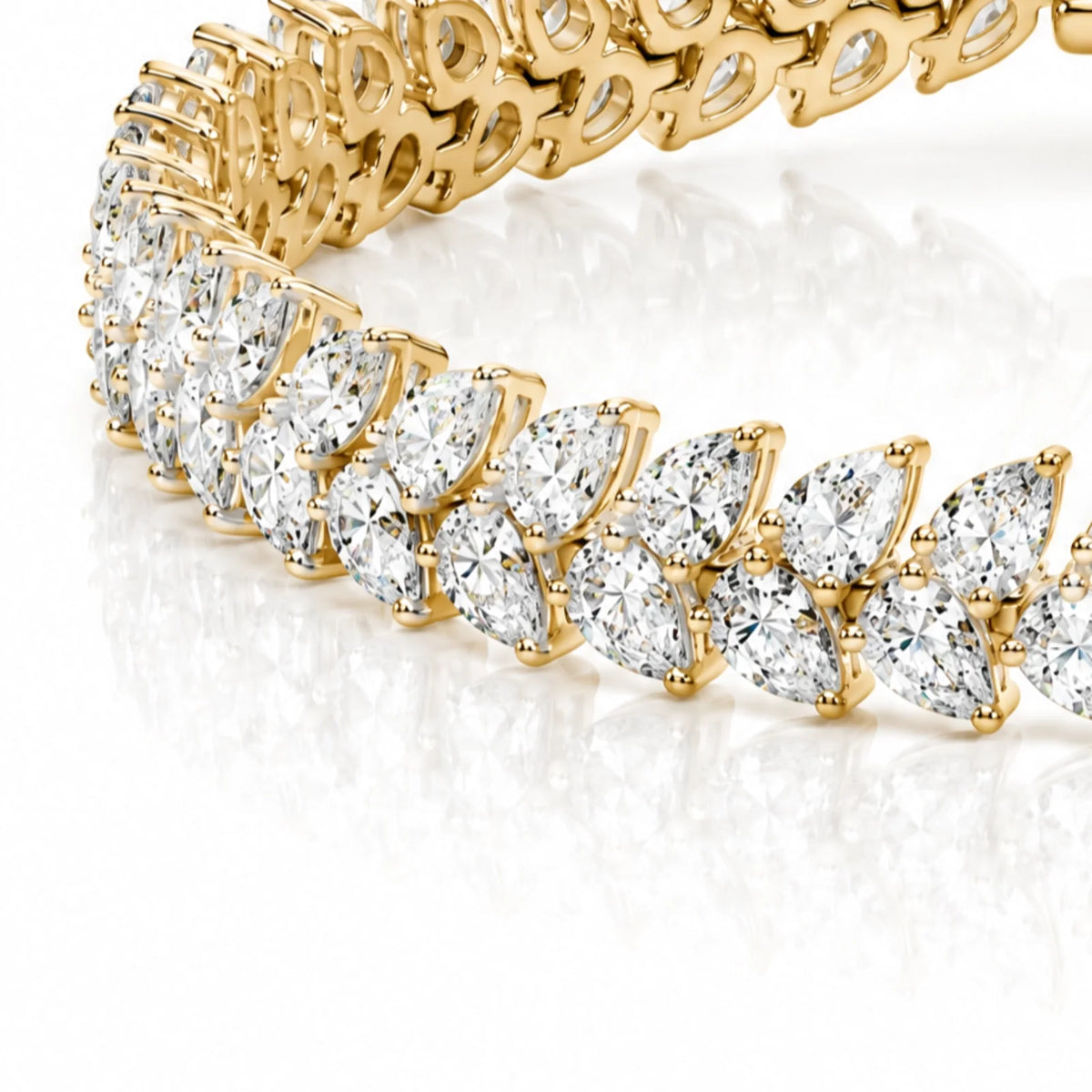 Royal Larme Lab-Grown Diamond Tennis Bracelet - Yellow Gold