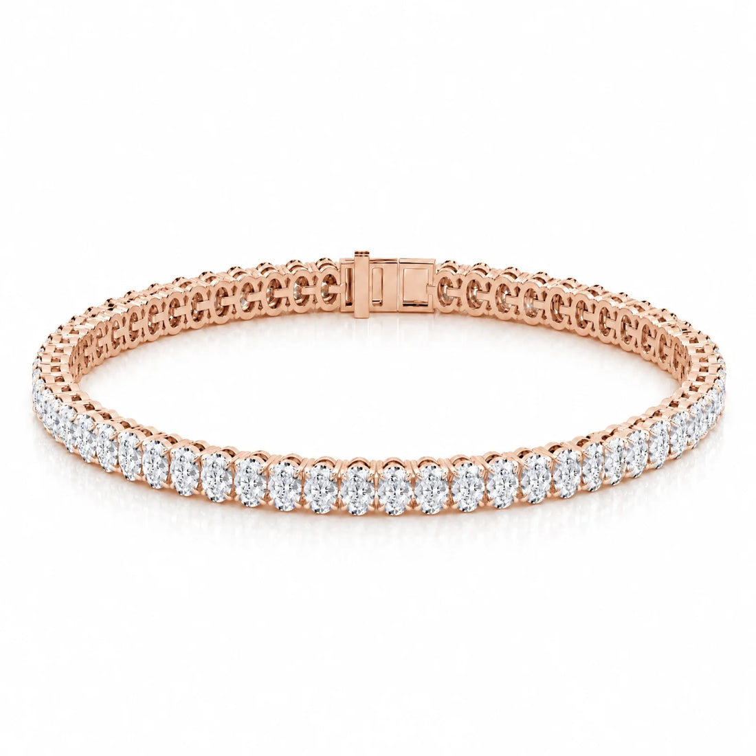 Royal Ovale Lab-Grown Diamond Tennis Bracelet - Rose Gold