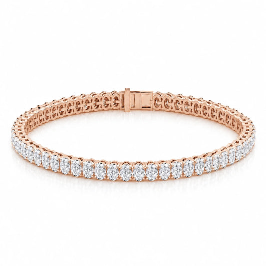 Royal Ovale Lab-Grown Diamond Tennis Bracelet - Rose Gold