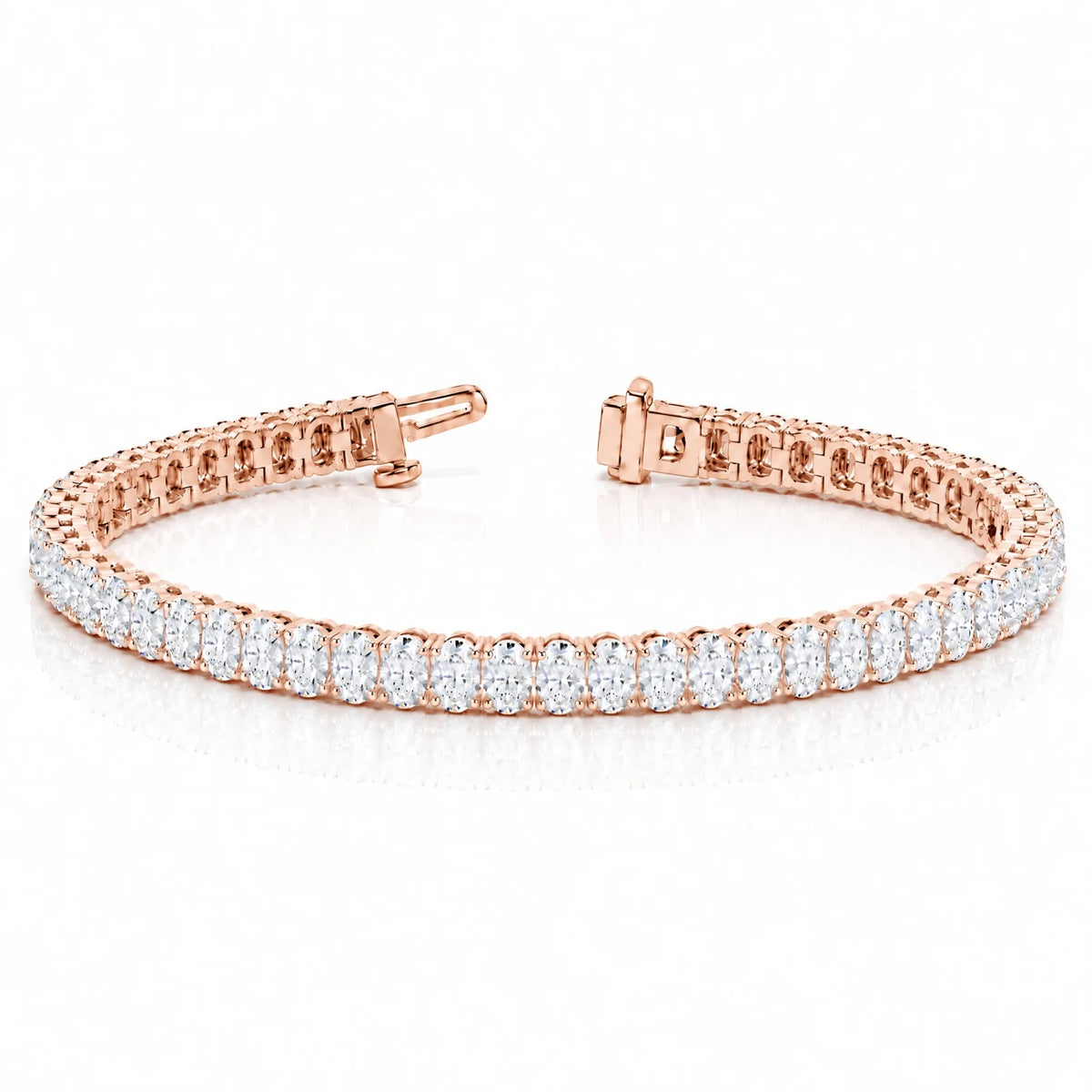 Royal Ovale Lab-Grown Diamond Tennis Bracelet - Rose Gold