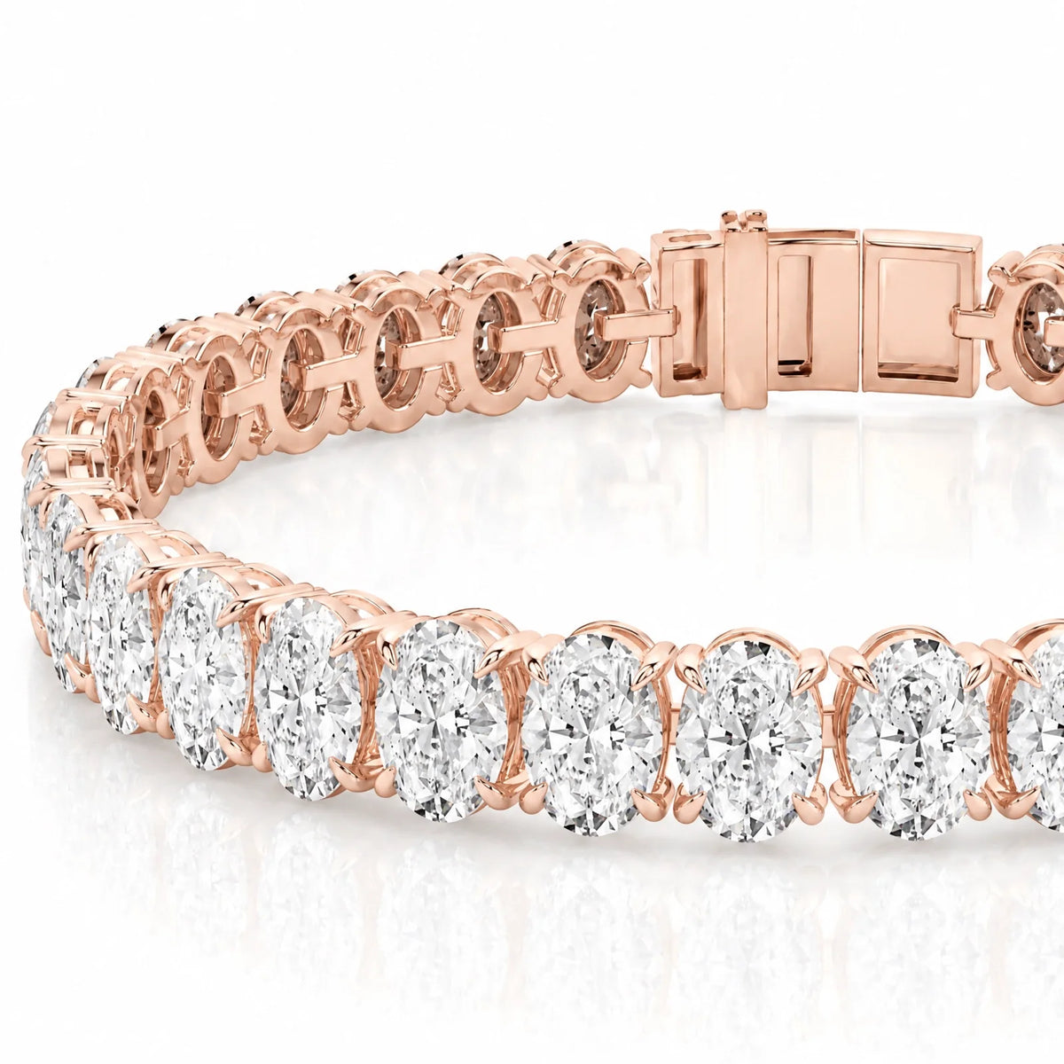 Royal Ovale Lab-Grown Diamond Tennis Bracelet - Rose Gold