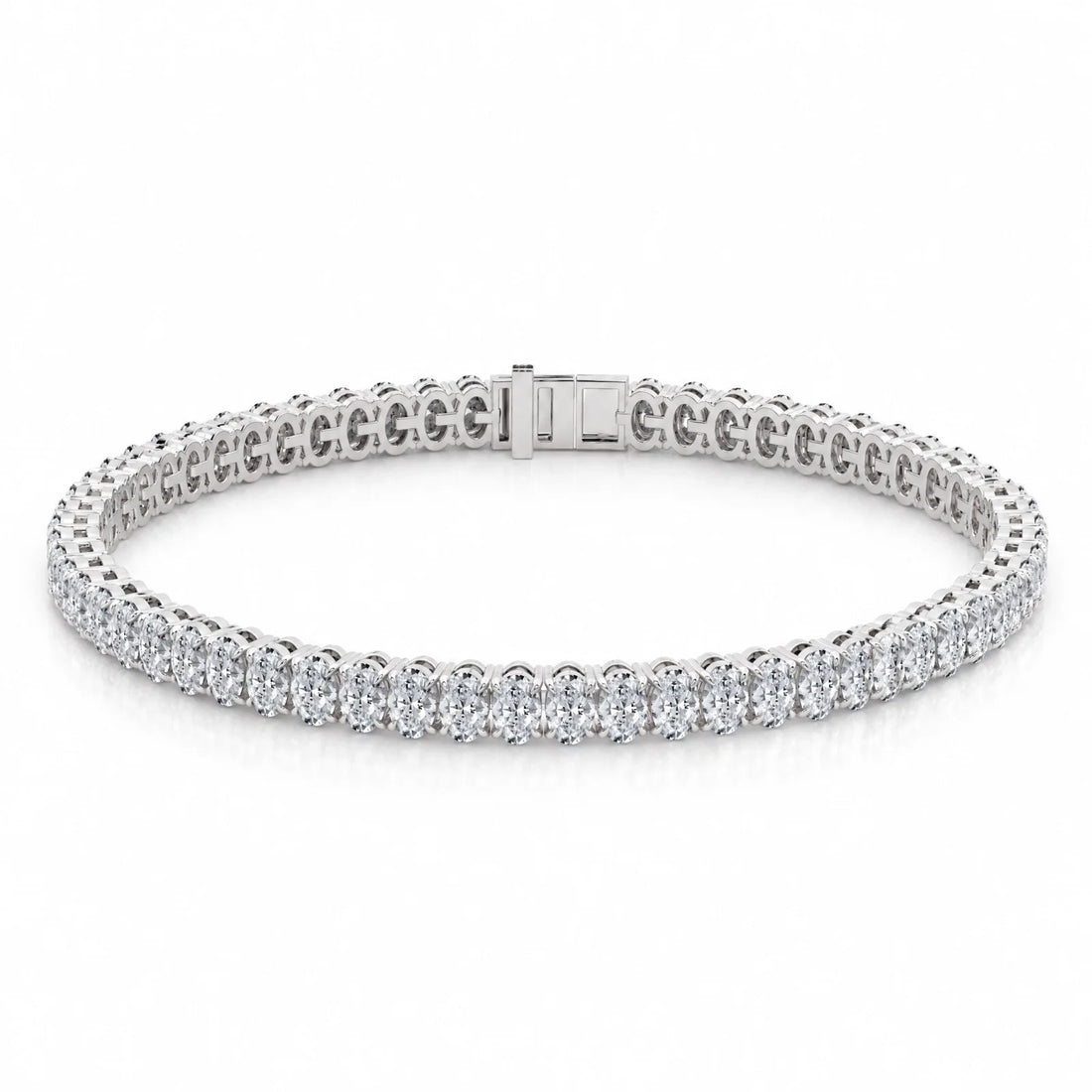 Royal Ovale Lab-Grown Diamond Tennis Bracelet - White Gold