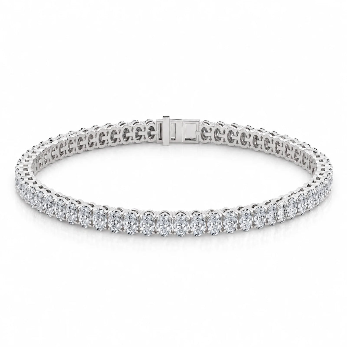 Royal Ovale Lab-Grown Diamond Tennis Bracelet - White Gold