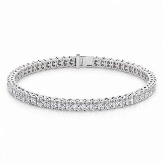 Royal Ovale Lab-Grown Diamond Tennis Bracelet - White Gold