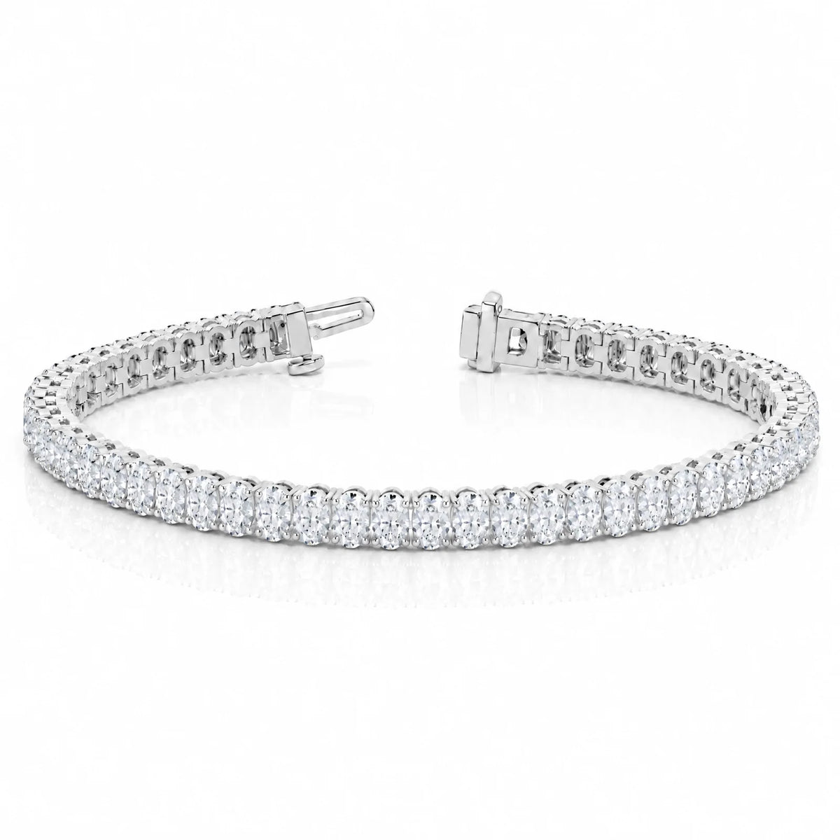 Royal Ovale Lab-Grown Diamond Tennis Bracelet - White Gold