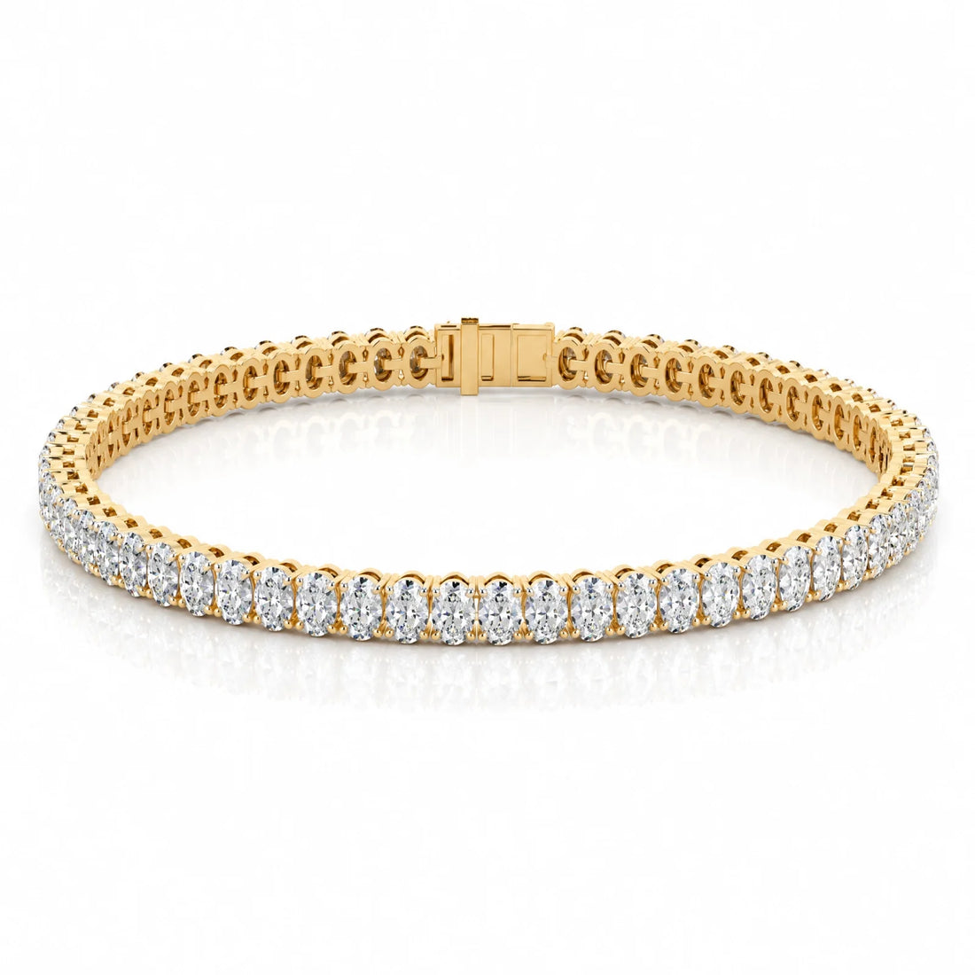 Royal Ovale Lab-Grown Diamond Tennis Bracelet - Yellow Gold