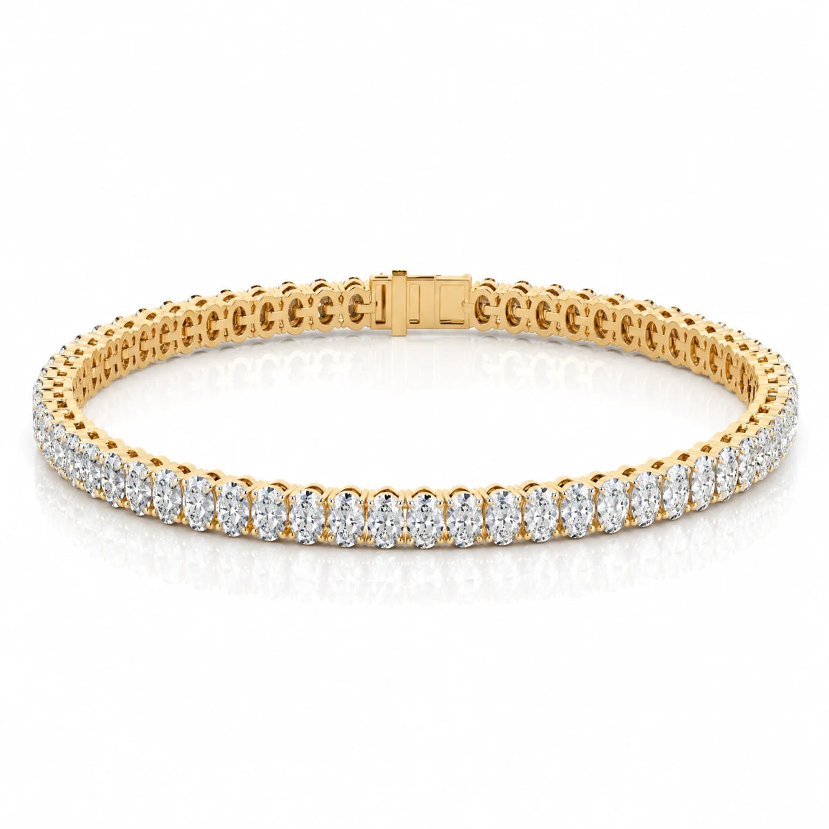 Royal Ovale Lab-Grown Diamond Tennis Bracelet - Yellow Gold