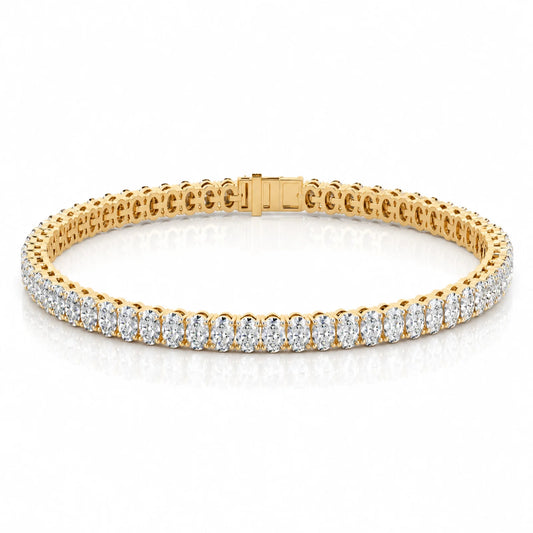 Royal Ovale Lab-Grown Diamond Tennis Bracelet - Yellow Gold