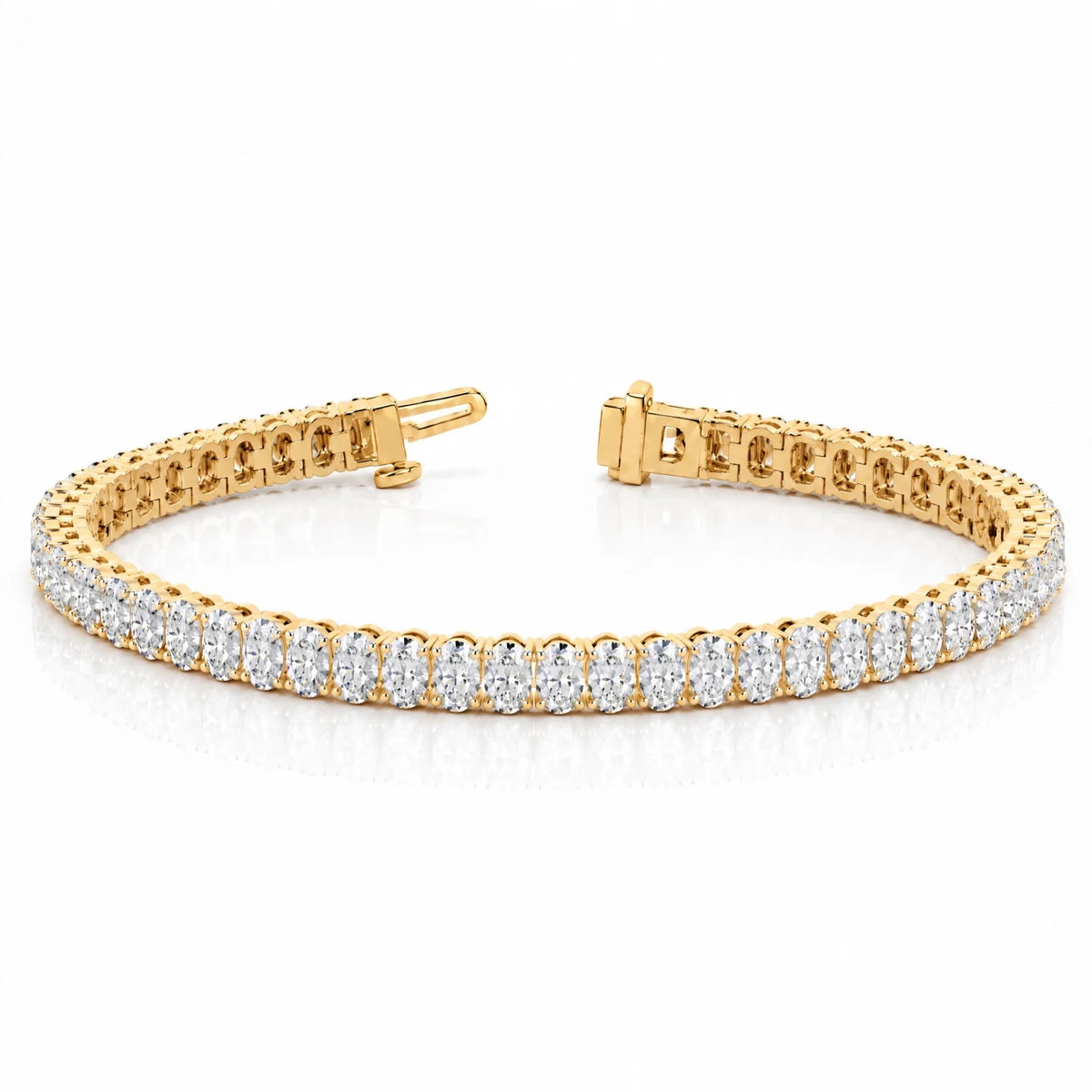 Royal Ovale Lab-Grown Diamond Tennis Bracelet - Yellow Gold