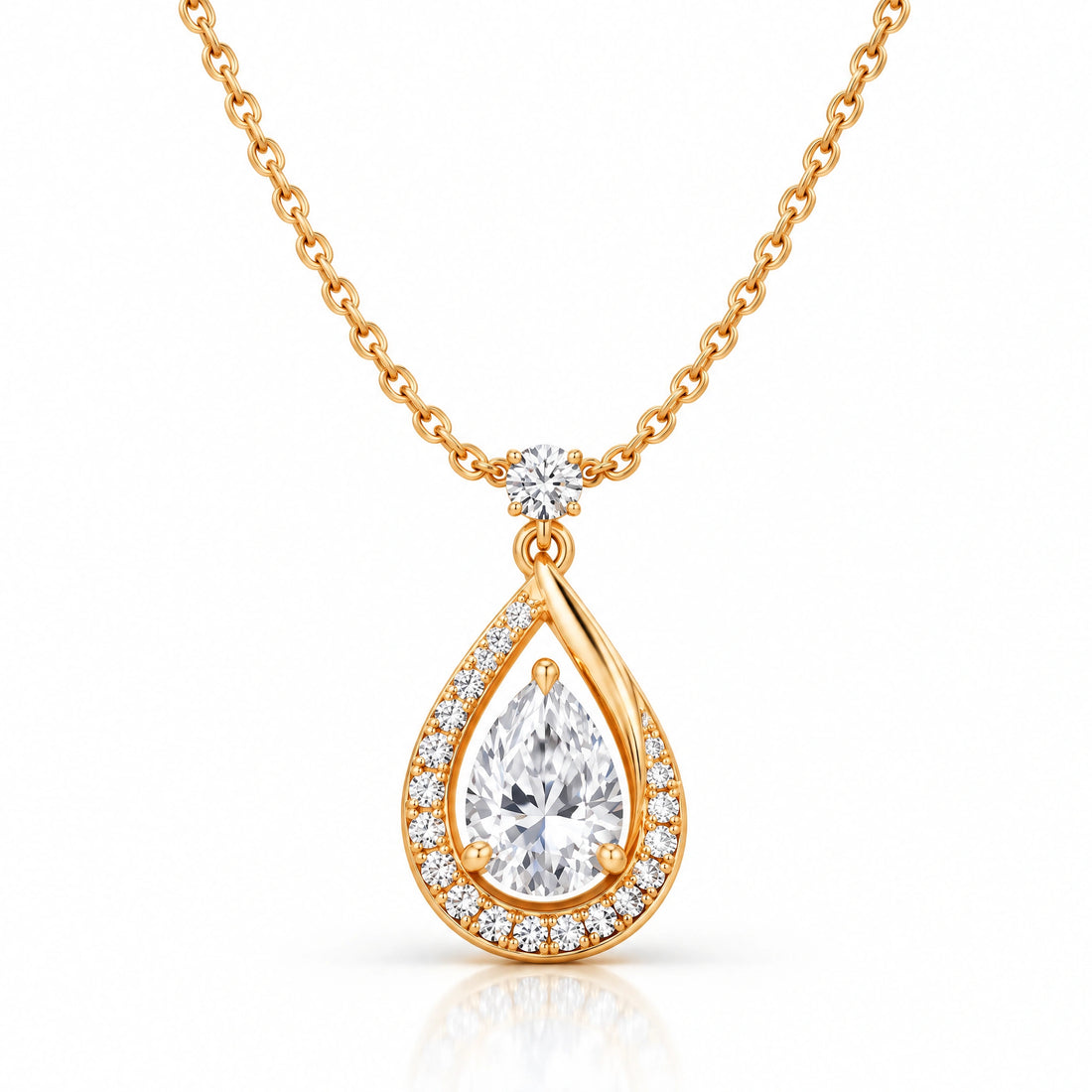 Lune Lab-Grown Diamond Crescent Moon Pendant - Yellow Gold