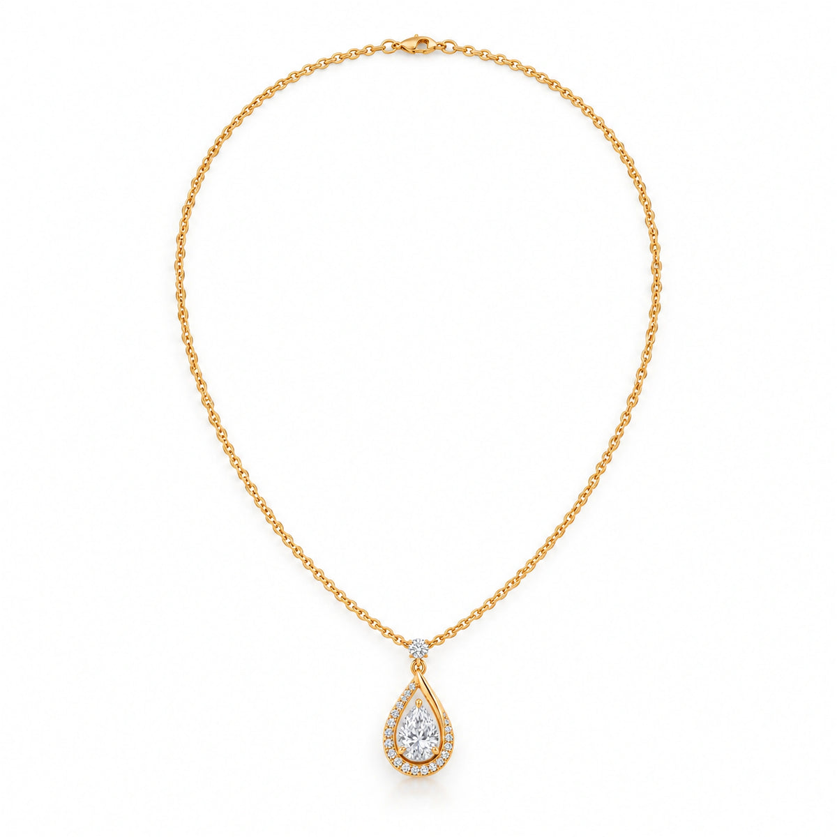 Lune Lab-Grown Diamond Crescent Moon Pendant - Yellow Gold