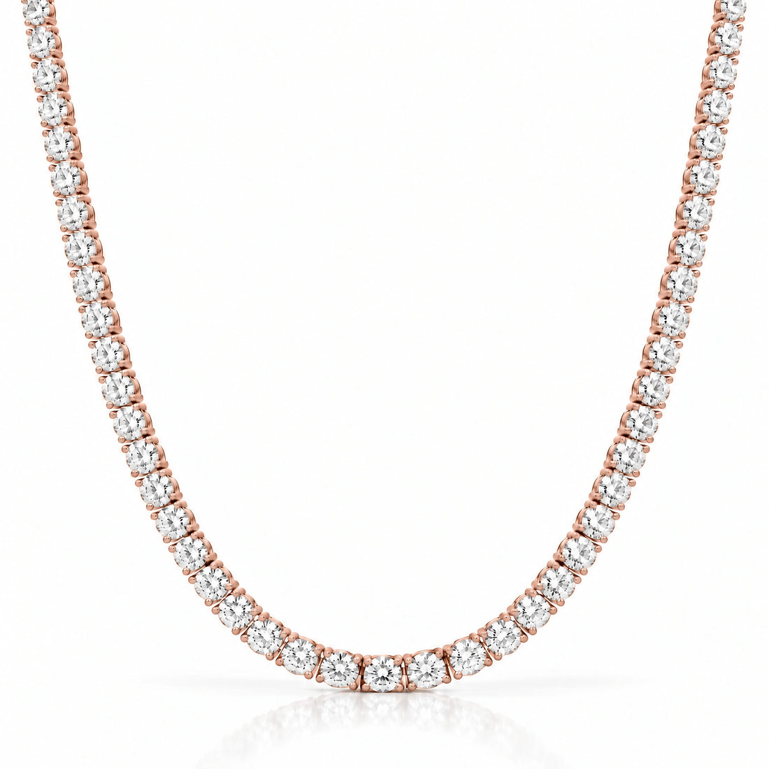 Royal Classic Lab-Grown Diamond Tennis Necklace - Rose Gold