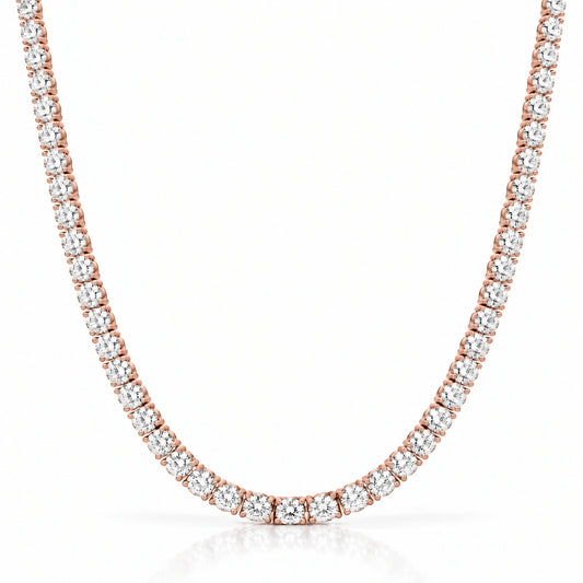 Royal Classic Lab-Grown Diamond Tennis Necklace - Rose Gold