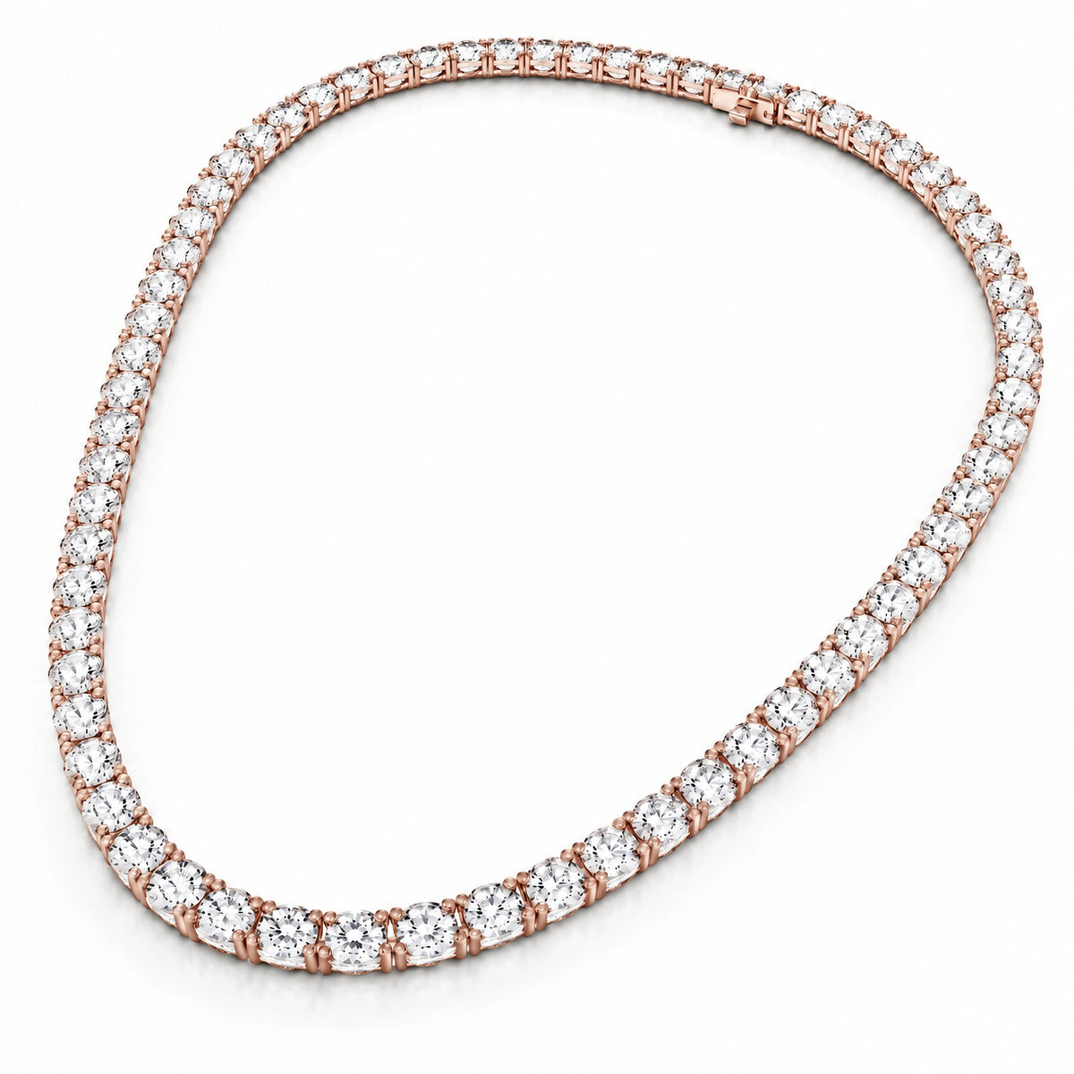 Royal Classic Lab-Grown Diamond Tennis Necklace - Rose Gold