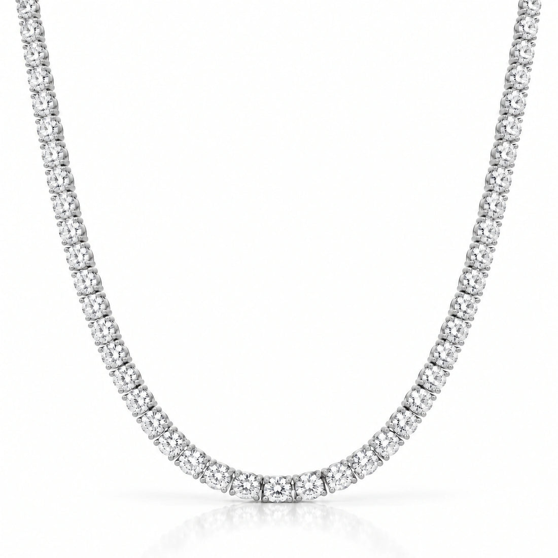 Royal Classic Lab-Grown Diamond Tennis Necklace - White Gold