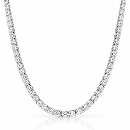 Royal Classic Lab-Grown Diamond Tennis Necklace - White Gold