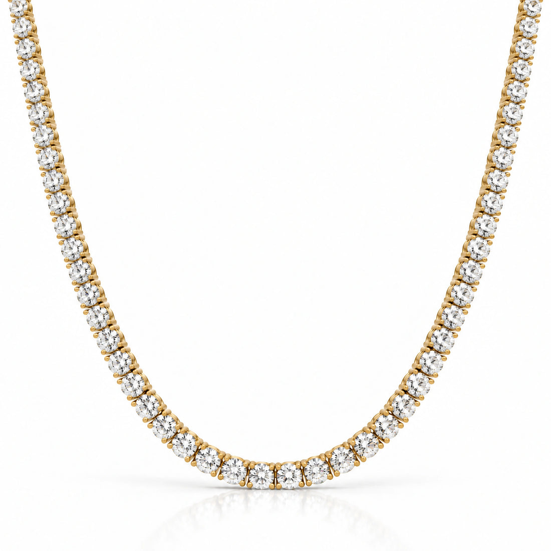 Royal Classic Lab-Grown Diamond Tennis Necklace - Yellow Gold