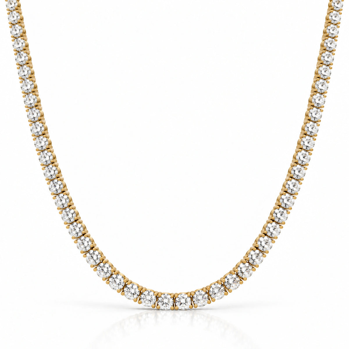 Royal Classic Lab-Grown Diamond Tennis Necklace - Yellow Gold