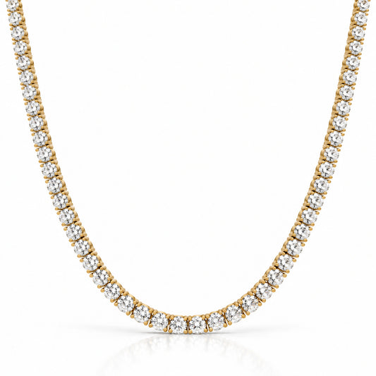Royal Classic Lab-Grown Diamond Tennis Necklace - Yellow Gold