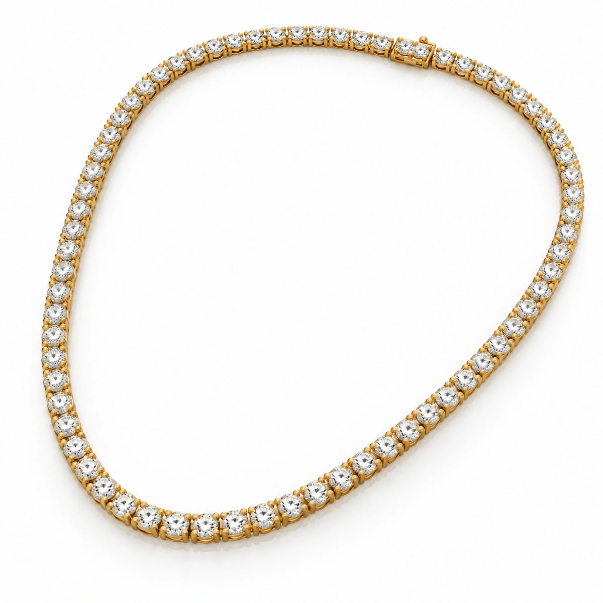Royal Classic Lab-Grown Diamond Tennis Necklace - Yellow Gold