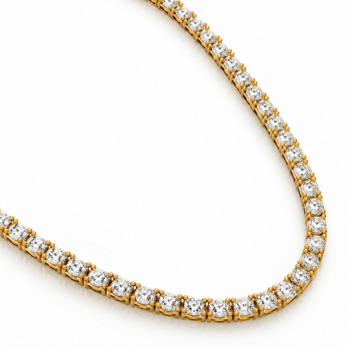 Royal Classic Lab-Grown Diamond Tennis Necklace - Yellow Gold