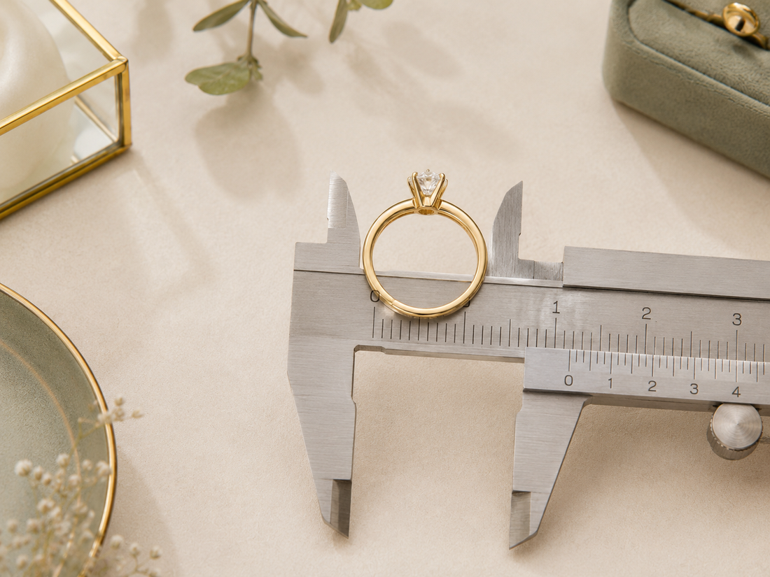 Measuring the inside diameter of a ring