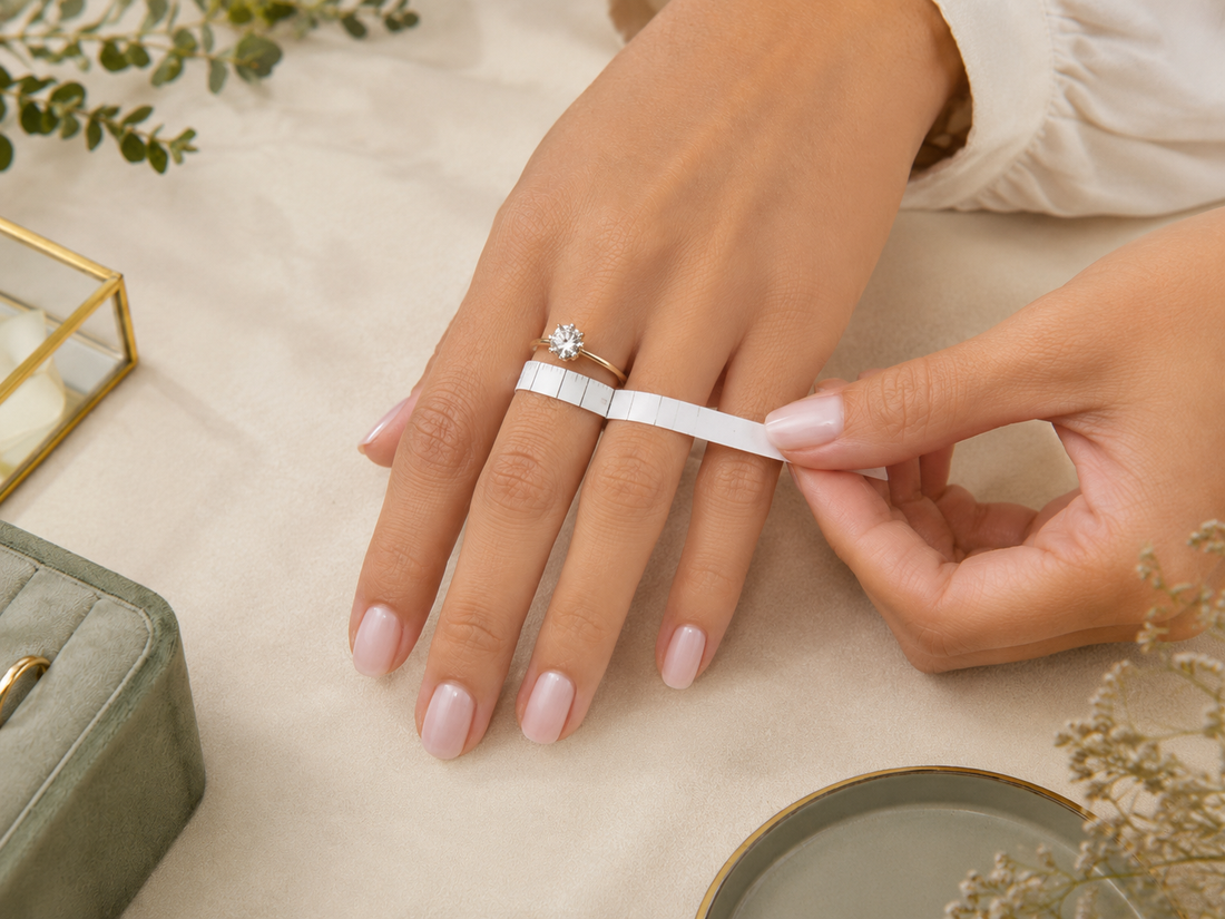 Measuring ring size with paper or string
